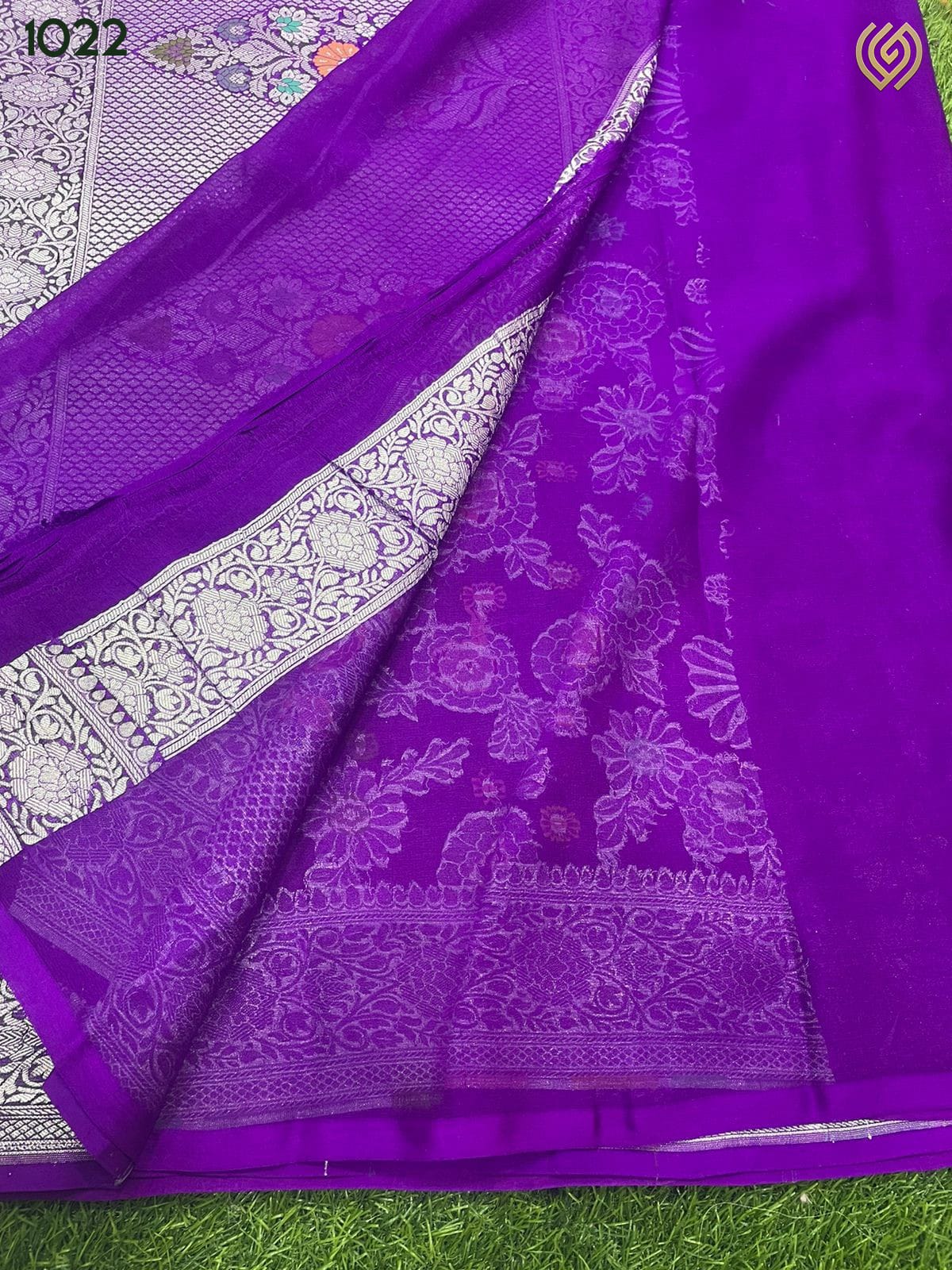 Royal purple tilfi jangle saree - Saffronfashionindia