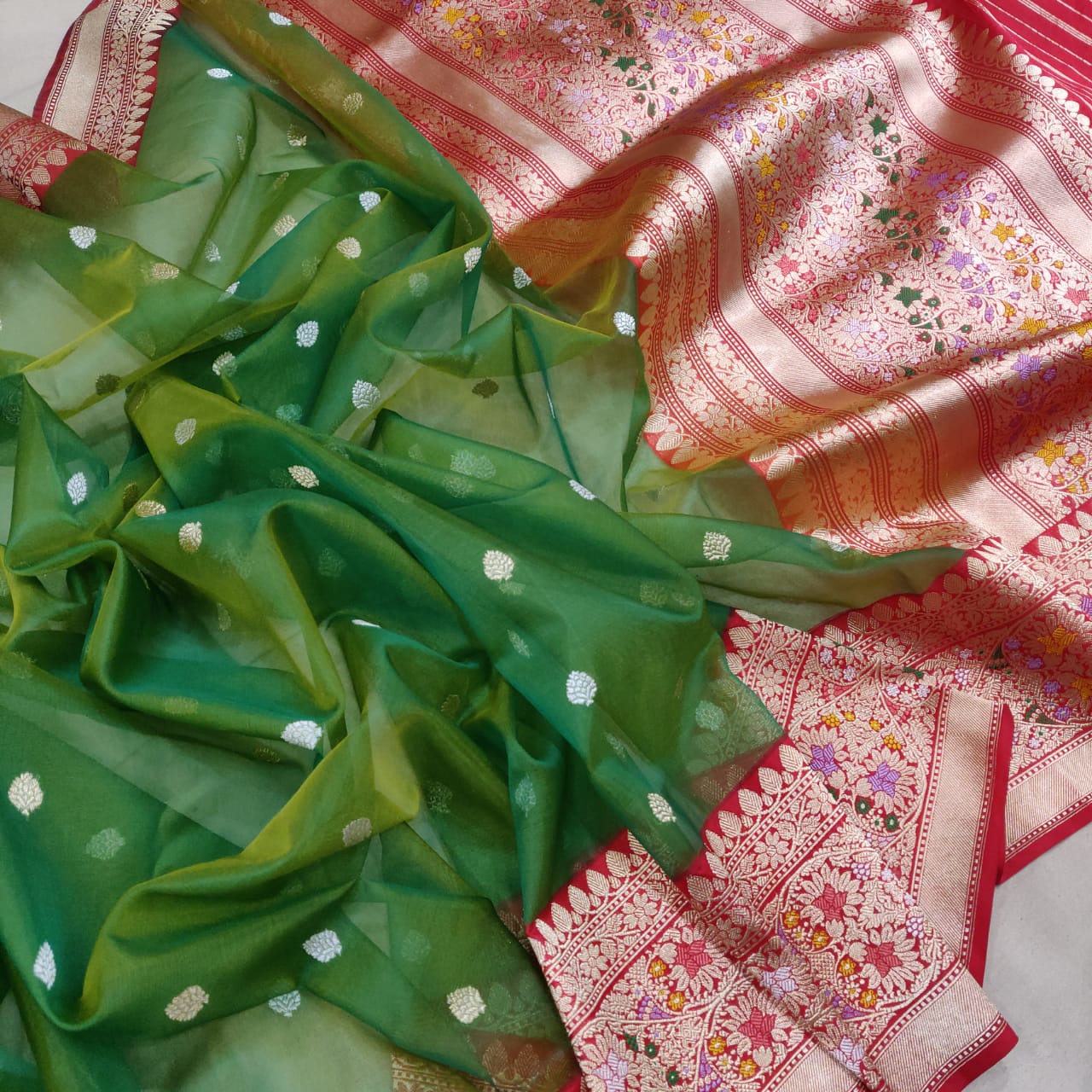 Eid special Kora saree - Saffronfashionindia