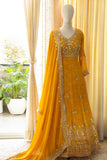 Meharbaan chinon gown set