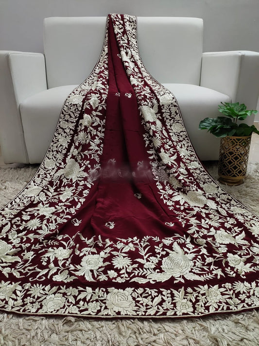 Gulband Parsi gara saree - Saffronfashionindia