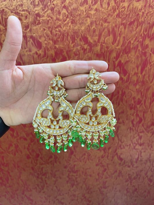 Avisha Kundan earrings - Saffronfashionindia