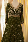 Meharbaan chinon gown set
