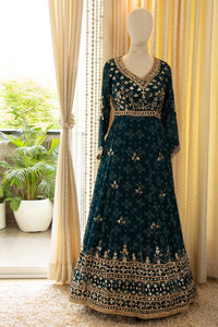 Meharbaan chinon gown set