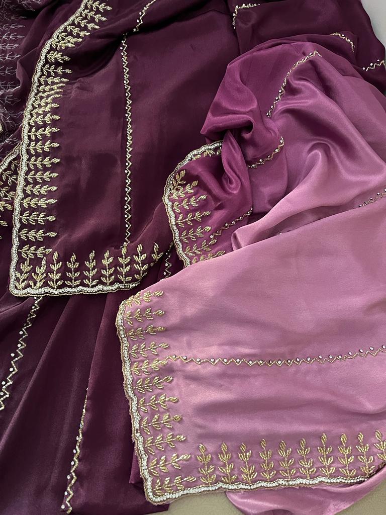 Jinaahd crepe jatdana saree - Saffronfashionindia