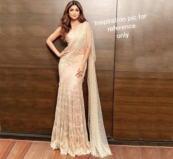 Posh luxe saree - Saffronfashionindia