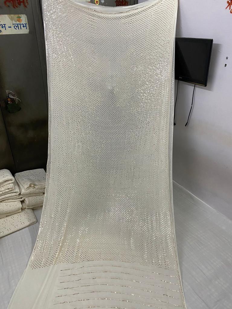 Sequenza Chikankari saree - Saffronfashionindia