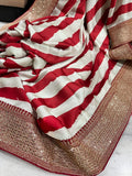 Satin striped saree