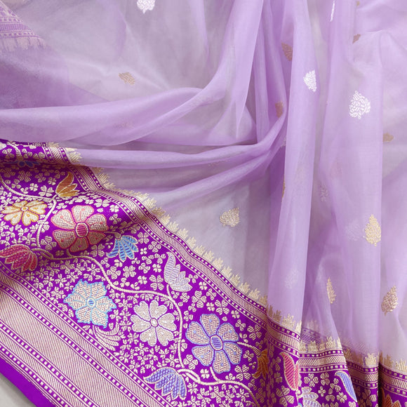 Maharish handwoven kora saree