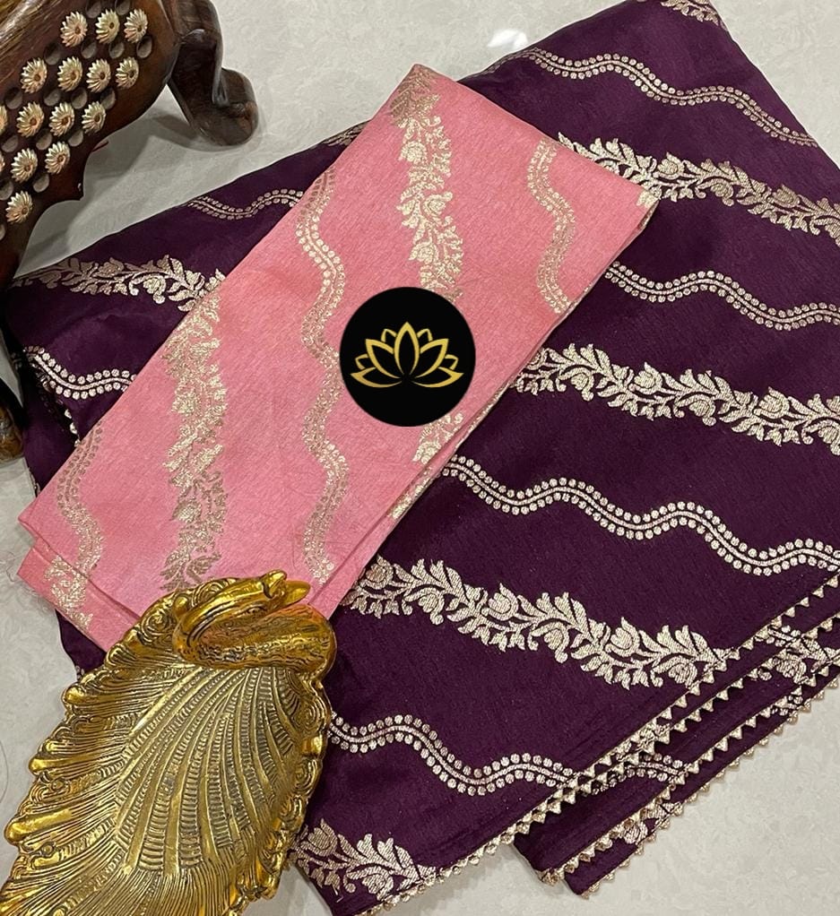 Catherin moonga crepe saree - Saffronfashionindia