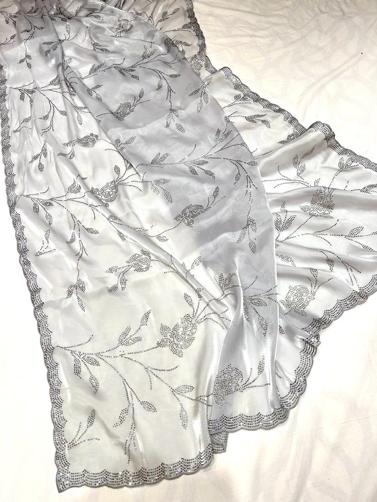 Tissue organza inspired sari - Saffronfashionindia