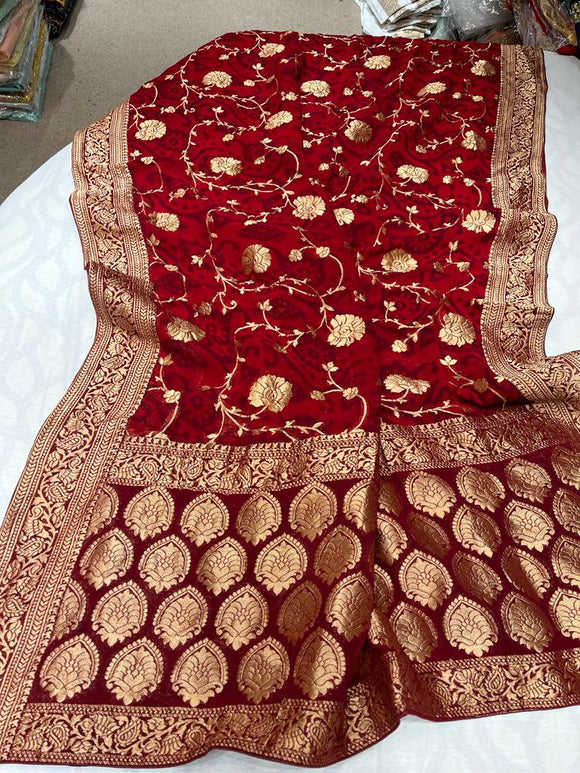 Batik inspired khaddi saree