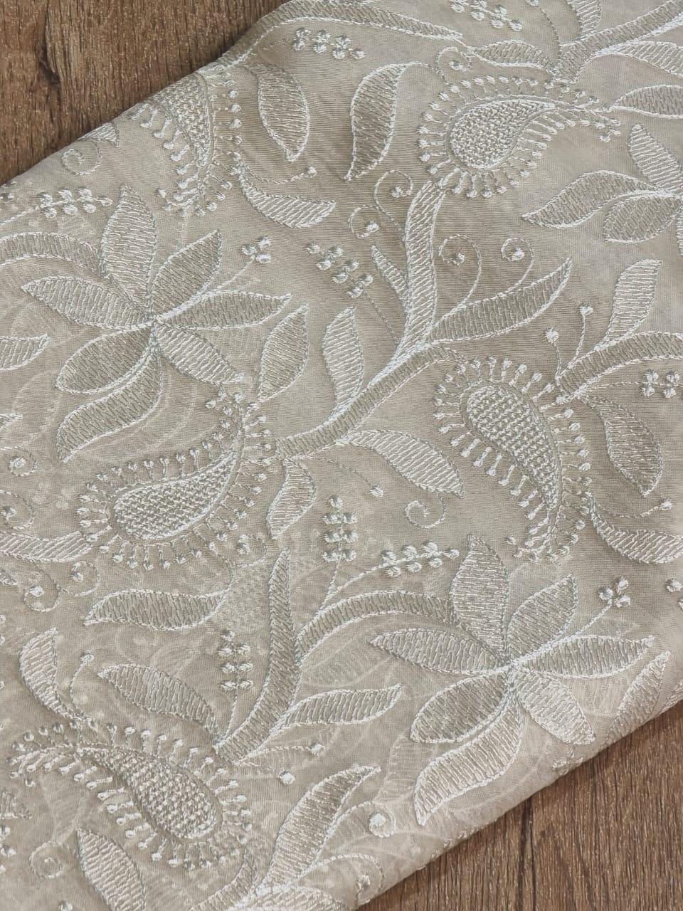 Ranish Chikankari organza saree - Saffronfashionindia