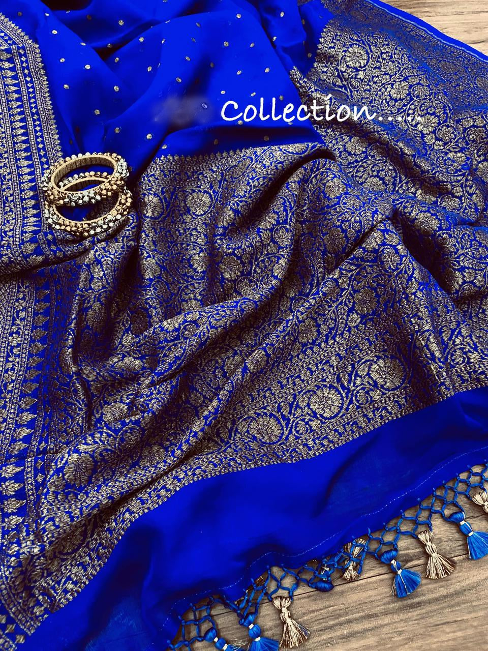Antique zari banarsi saree - Saffronfashionindia