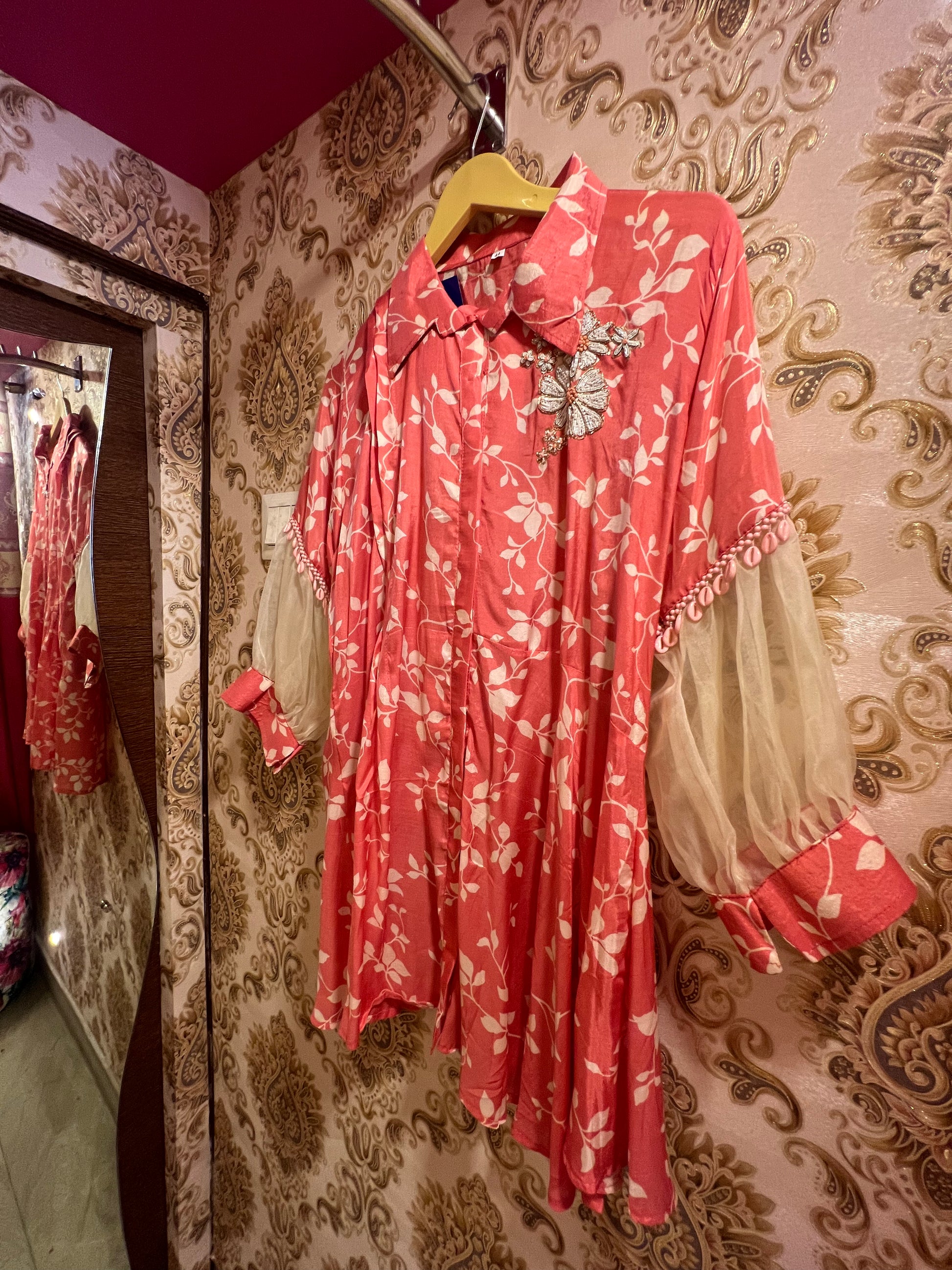 Peach beautiful cord set women clothing cord set SaffronFashion