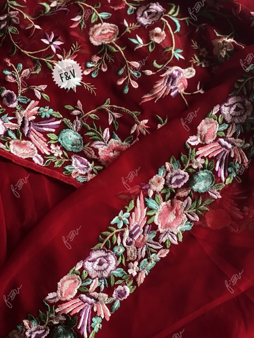Nashili Parsi inspired saree - Saffronfashionindia
