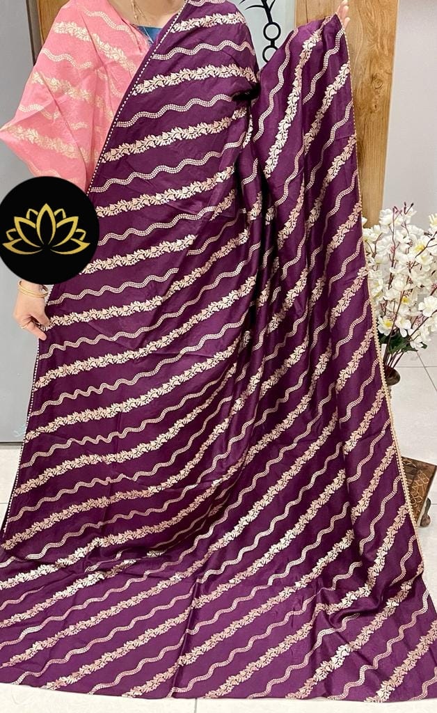 Catherin moonga crepe saree - Saffronfashionindia