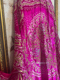 Exclusive pink gajji  embroidered dupatta