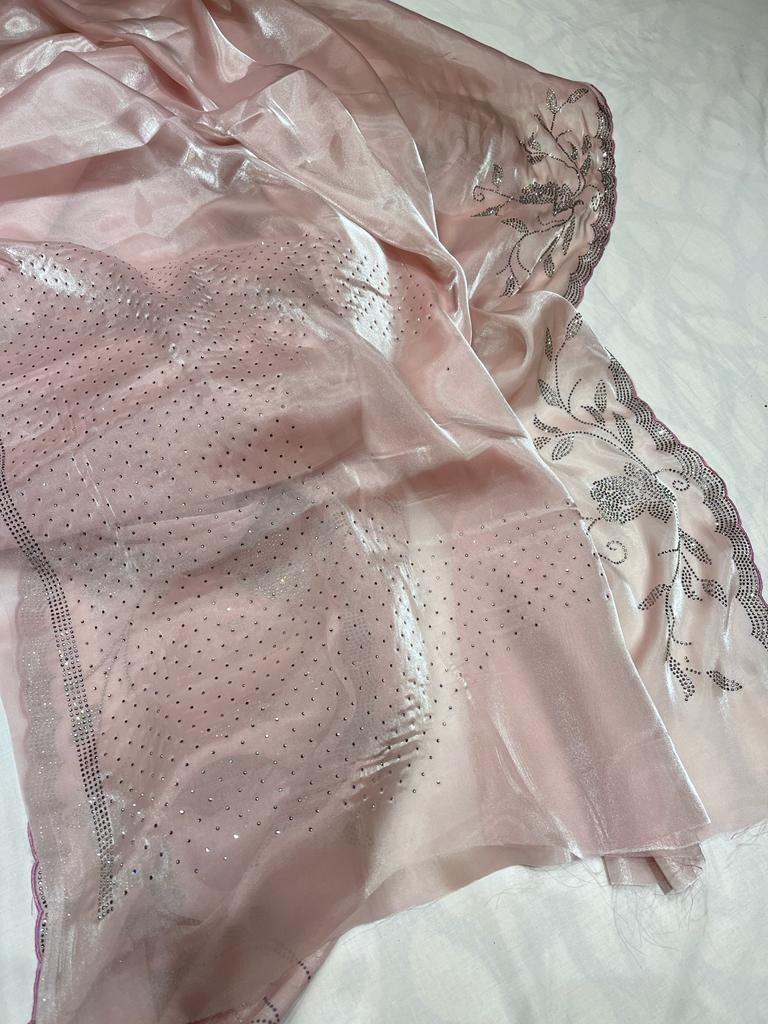 Tissue organza inspired sari - Saffronfashionindia