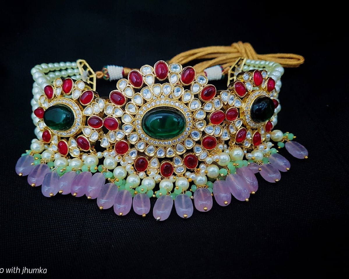 Rihvaz choker set - Saffronfashionindia