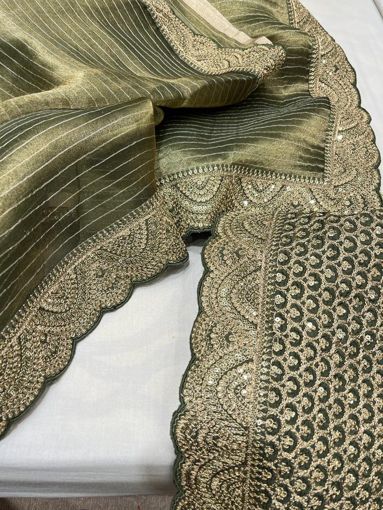 Rangvana tissue kanjeevaram saree - Saffronfashionindia