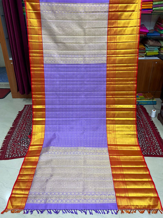 Korvai kanjivaram silk dupatta - Saffronfashionindia