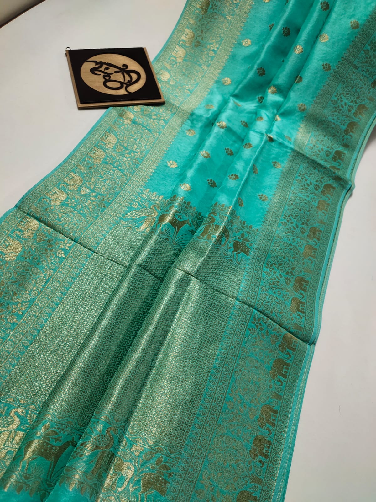 Anirudha moonga banarsi saree - Saffronfashionindia