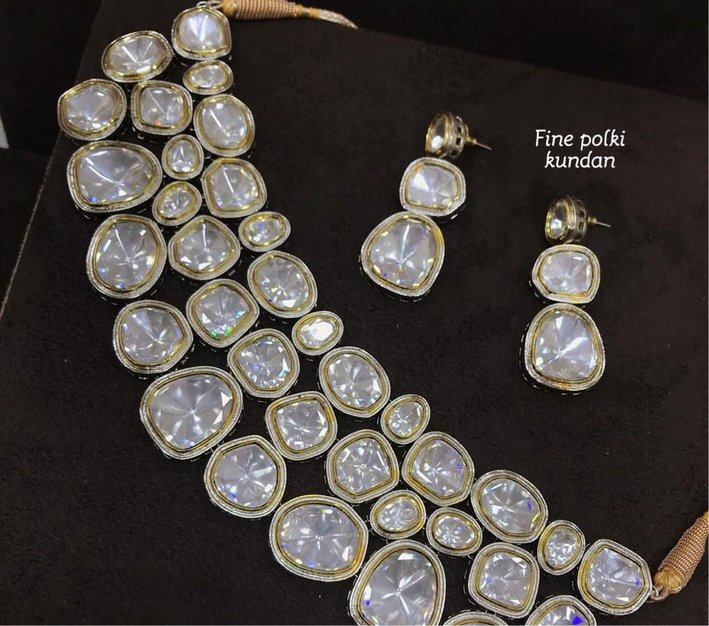 Hafiza Kundan choker - Saffronfashionindia