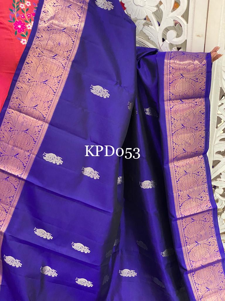 Beautiful kanchi Kanchipuram dupatta - Saffronfashionindia