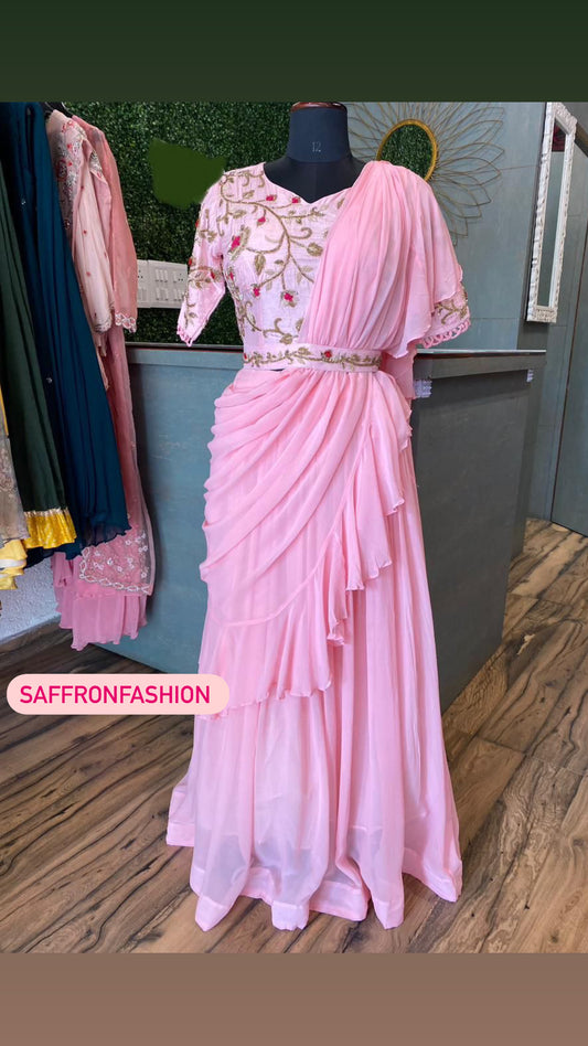 Pinkilla indowestern beautiful dress - Saffronfashionindia