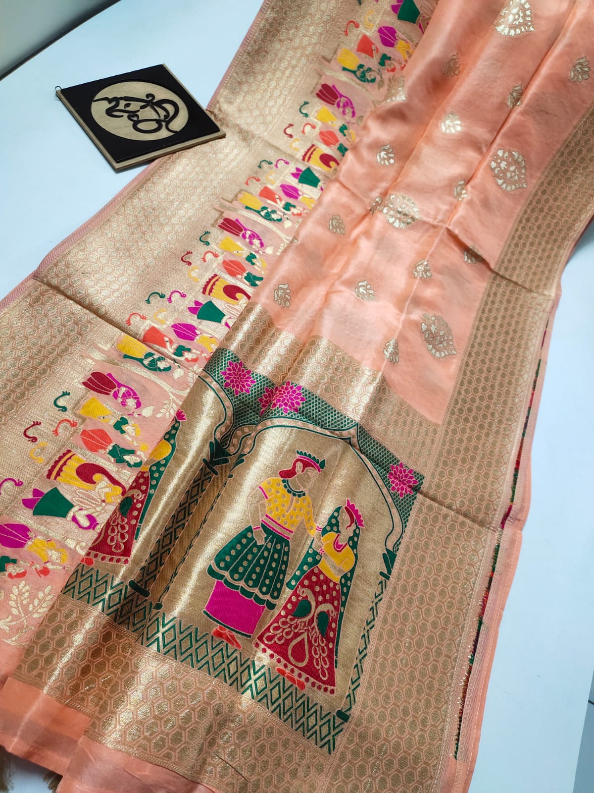 Lavik benaras moonga saree - Saffronfashionindia