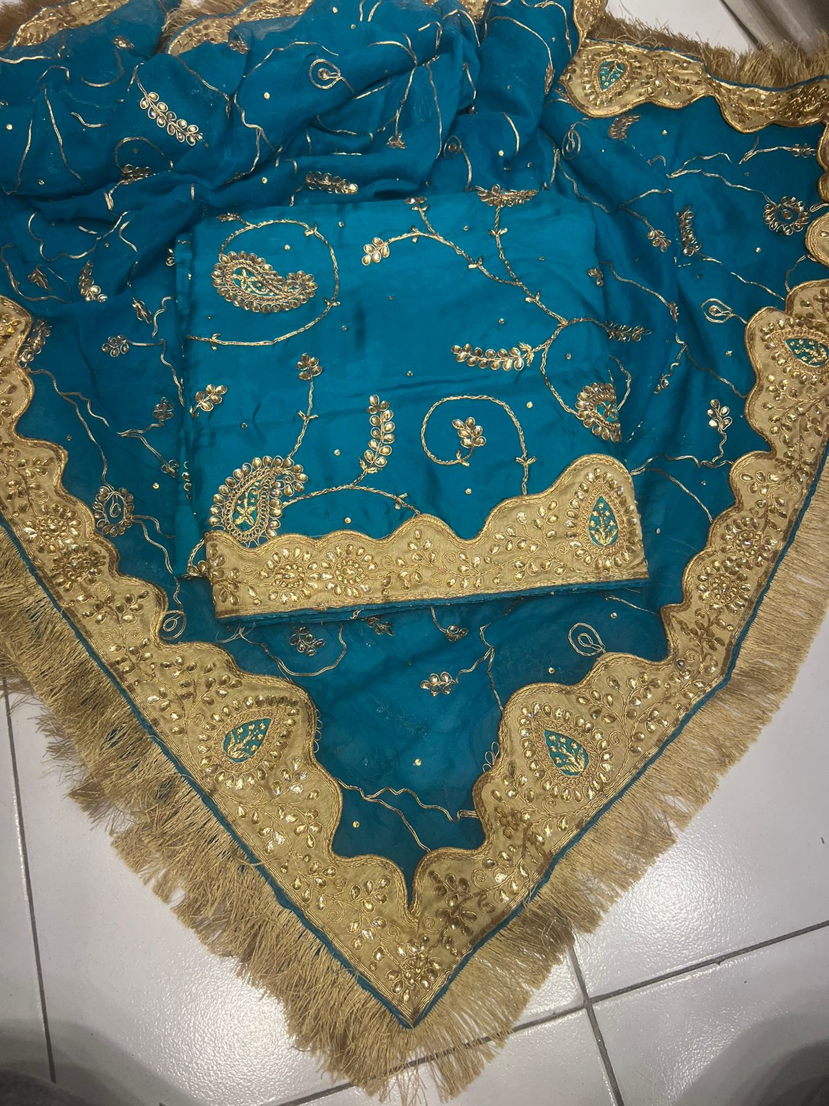 Punisha unstitched salwar suit - Saffronfashionindia