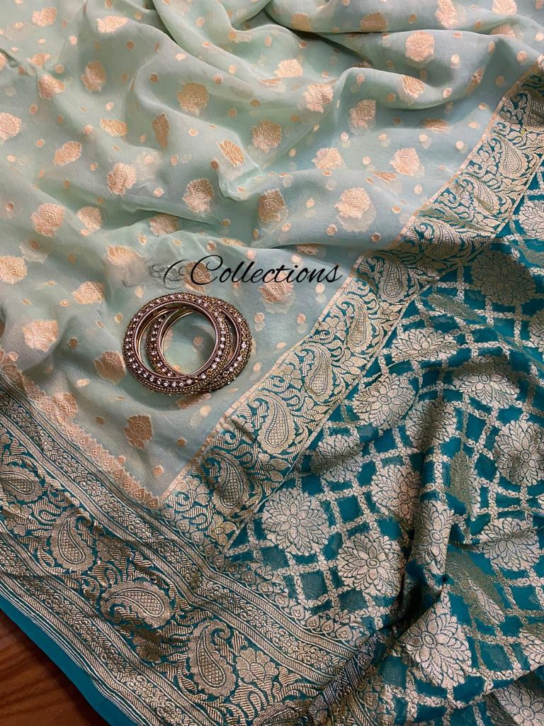 Wahida handwoven Banarsi saree - Saffronfashionindia