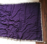 Purple partywear saree