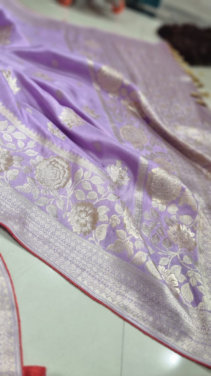 Ravina Munga saree/Munga silk saree/sari - Saffronfashionindia