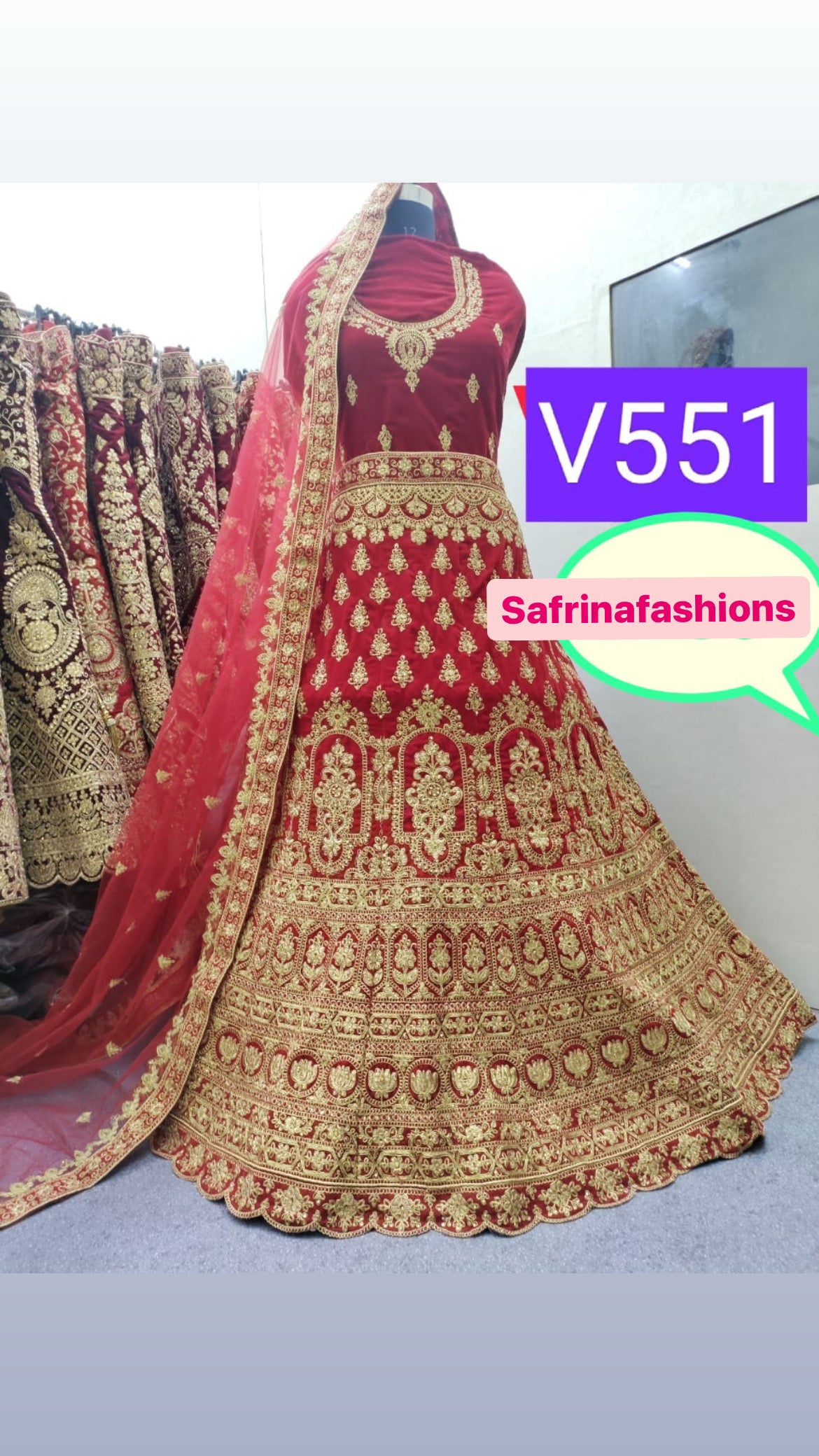 Ridhima Indian traditional Pakistani bridal lehangas - Saffronfashionindia