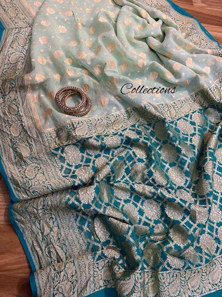Wahida handwoven Banarsi saree - Saffronfashionindia