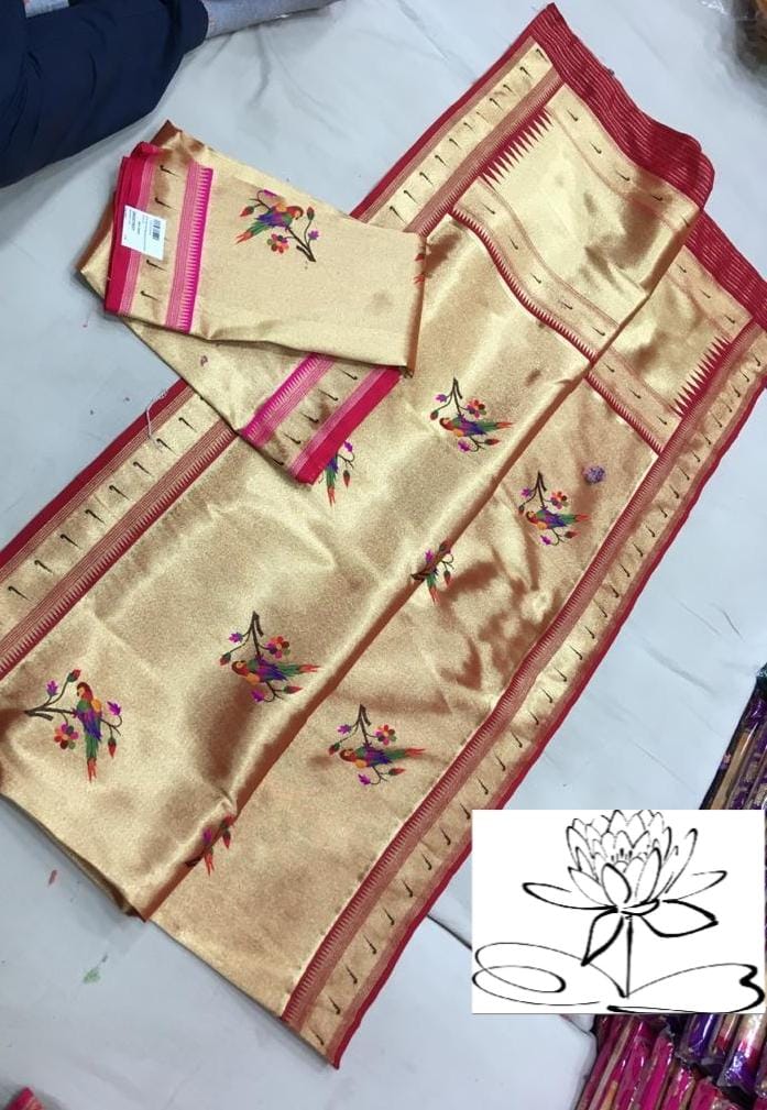 Muniya inspired paithani dupatta - Saffronfashionindia