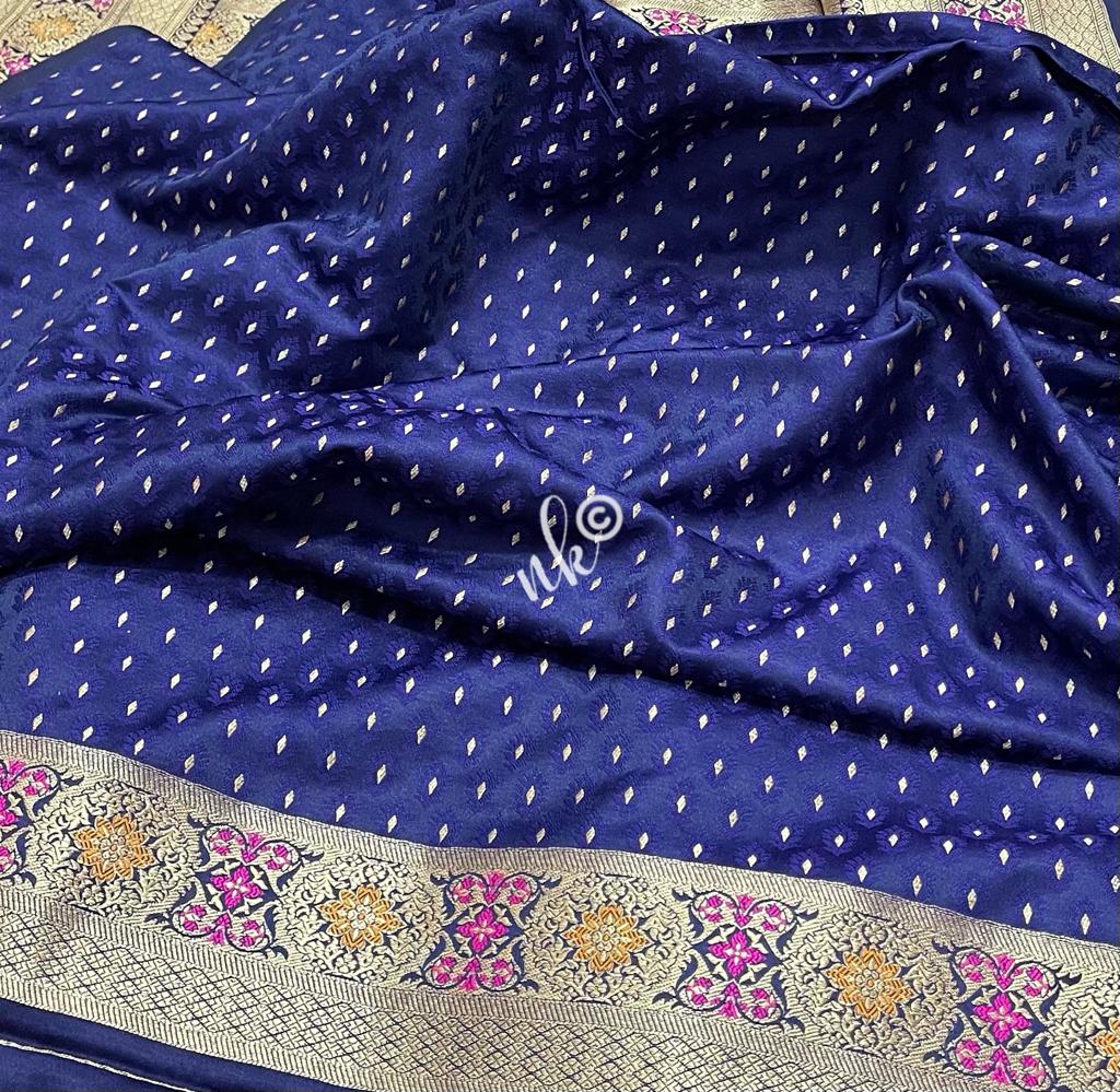 Beautiful floral weaved saree - Saffronfashionindia