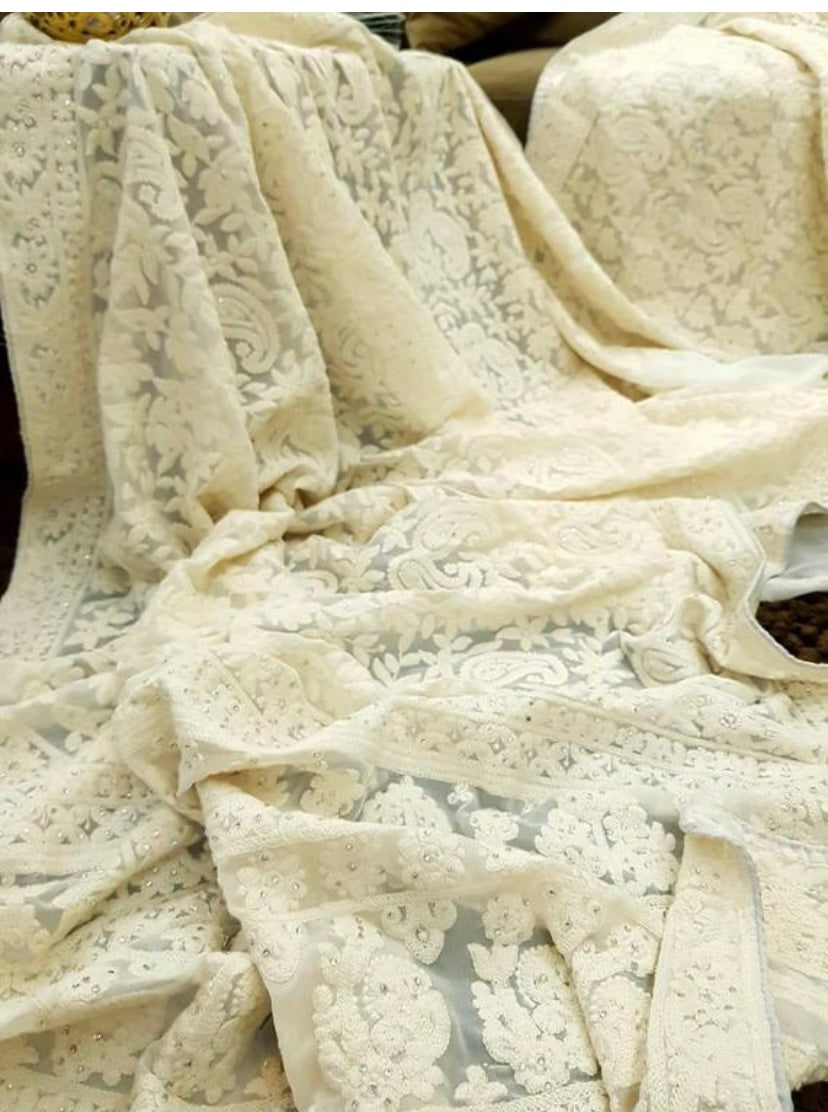 Chickankari saree - Saffronfashionindia