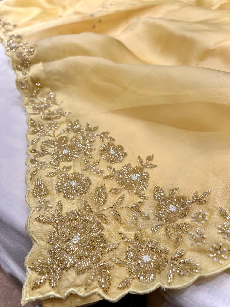 Lubina silk organza saree - Saffronfashionindia