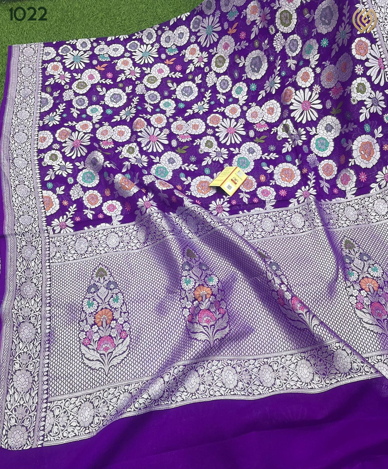 Royal purple tilfi jangle saree - Saffronfashionindia