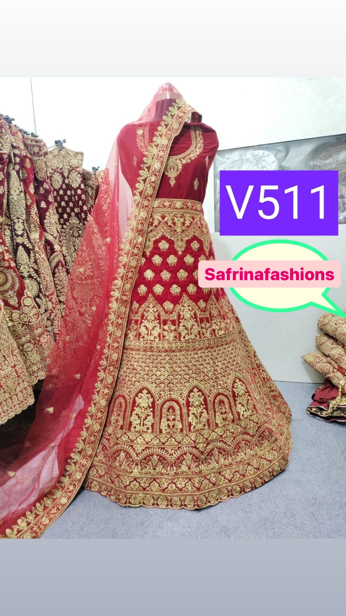 Ridhima Indian traditional Pakistani bridal lehangas - Saffronfashionindia