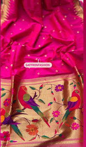 Pink Paithani handloom dupatta