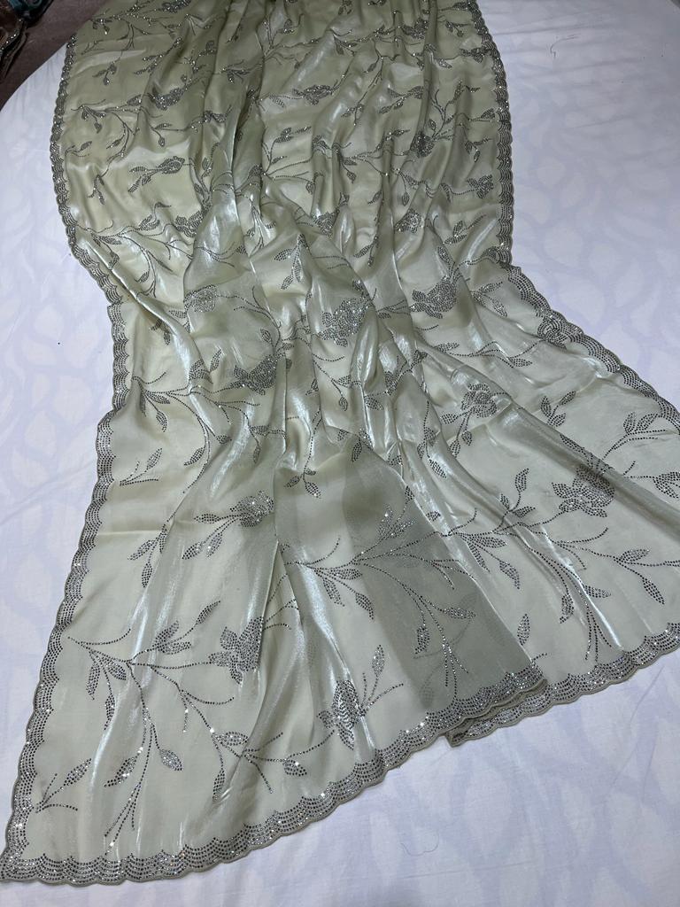 Tissue organza inspired sari - Saffronfashionindia