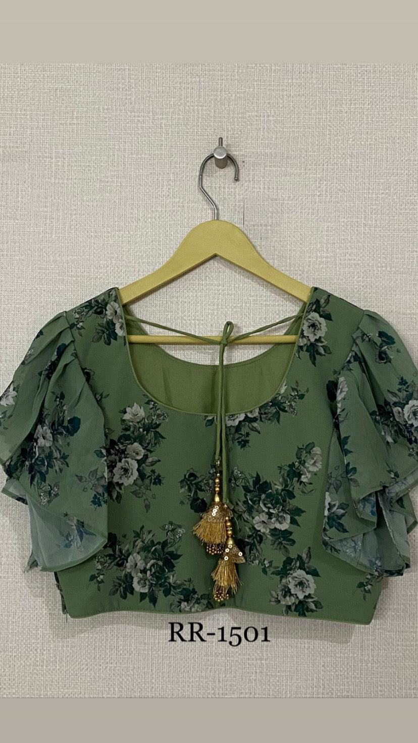 Ruffles inspired lehanga choli - Saffronfashionindia