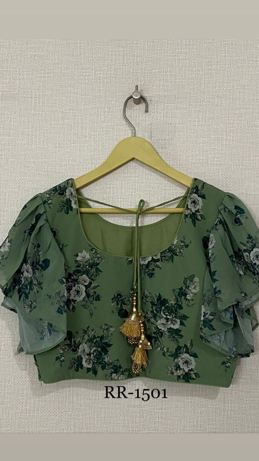 Ruffles inspired lehanga choli - Saffronfashionindia