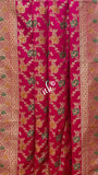 Pink Meenakari floral saree