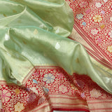 Green kora tissue silk saree