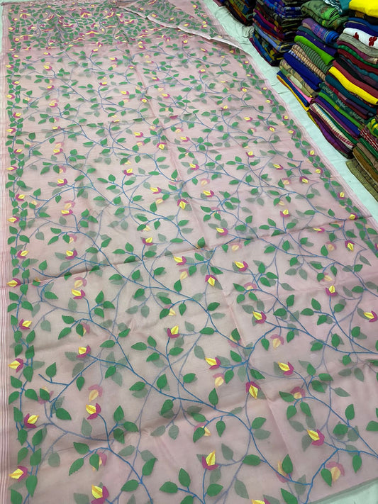 Rangana jamdani saree - Saffronfashionindia