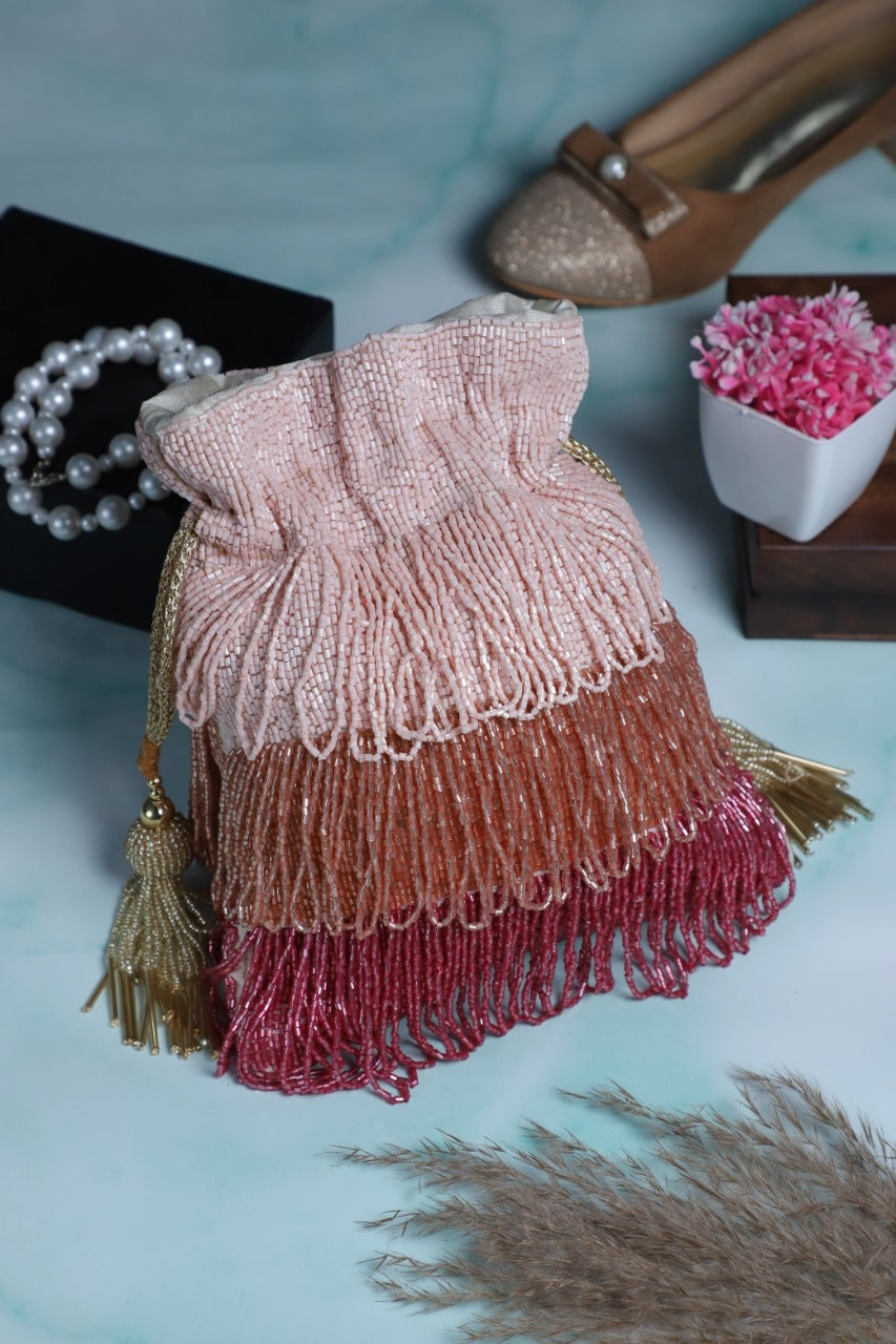 Beaded shaded potlis - Saffronfashionindia